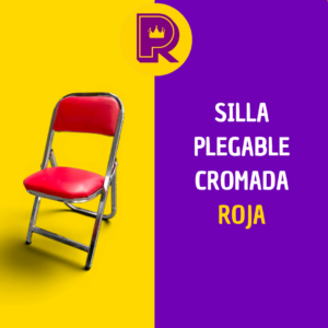 Silla plegable cromada acojinada infantil