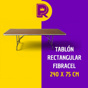 Tablón 240x75 cm cubierta de fibracel