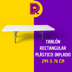 Tablón de 244x76 cm cubierta de plástico inflado