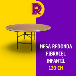 Mesa redonda infantil 120 cm de diámetro cubierta de fibracel