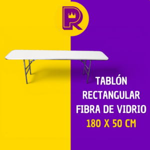 Tablón 180x50cm cubierta de fibra de vidrio