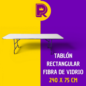 Tablón 240x75 cm cubierta de fibra de vidrio