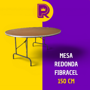 Mesa redonda 150 cm de diámetro cubierta de fibracel