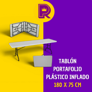 Tablón portafolio 180x75 cubierta de plástico inflado