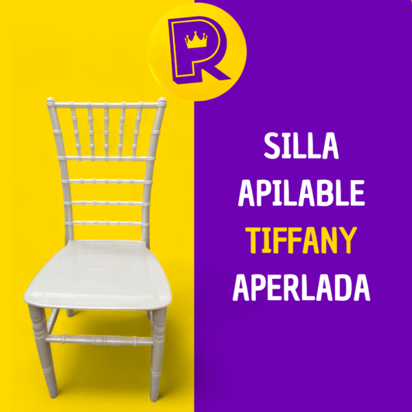 Silla Tiffany apilable aperlada