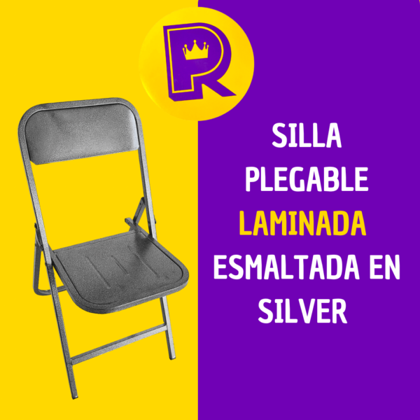 Silla laminada esmaltada en silver
