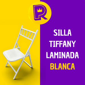 Silla plegable tiffany laminada blanca