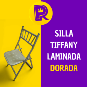 Silla plegable tiffany laminada dorada