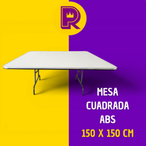 Mesa cuadrada 150x150 cm cubierta de ABS
